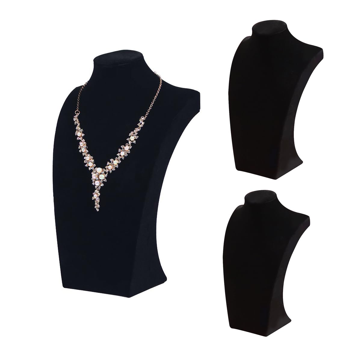 Beige Velvet Necklace & Jewelry Display Stand - Image 20
