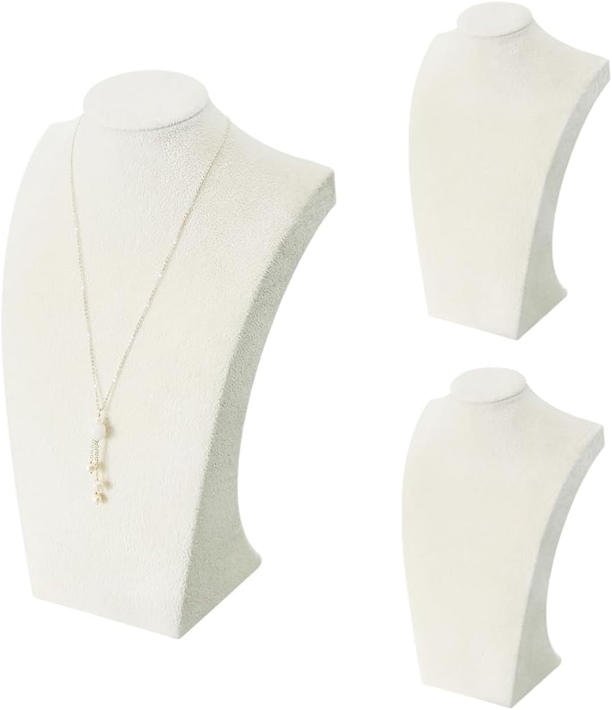Beige Velvet Necklace & Jewelry Display Stand - Image 12