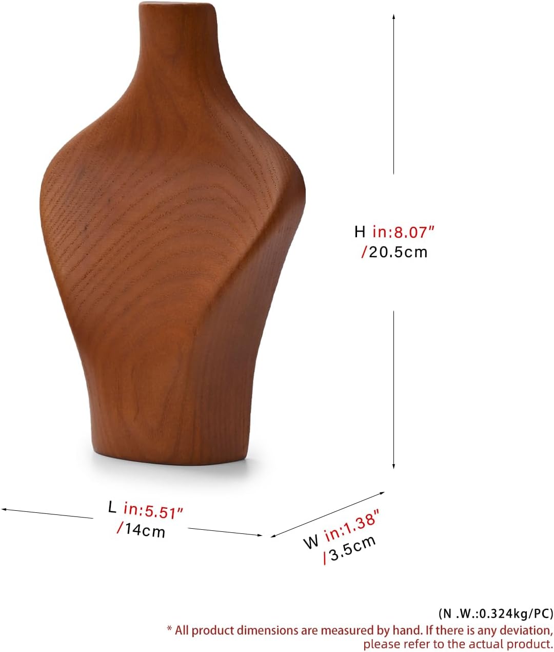 Solid Wood Jewelry Bust Necklace Display Stand - Image 8