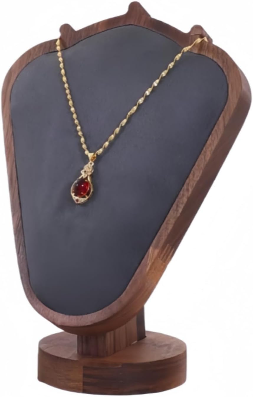Natural Solid Wood Necklace Display Stand - Image 9