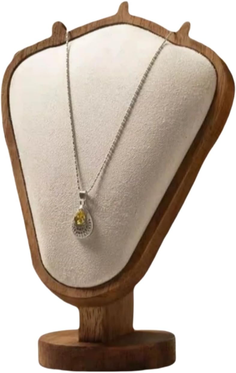 Natural Solid Wood Necklace Display Stand - Image 18