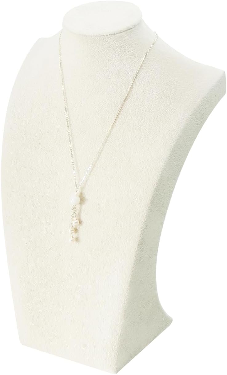Beige Velvet Necklace & Jewelry Display Stand - Image 15