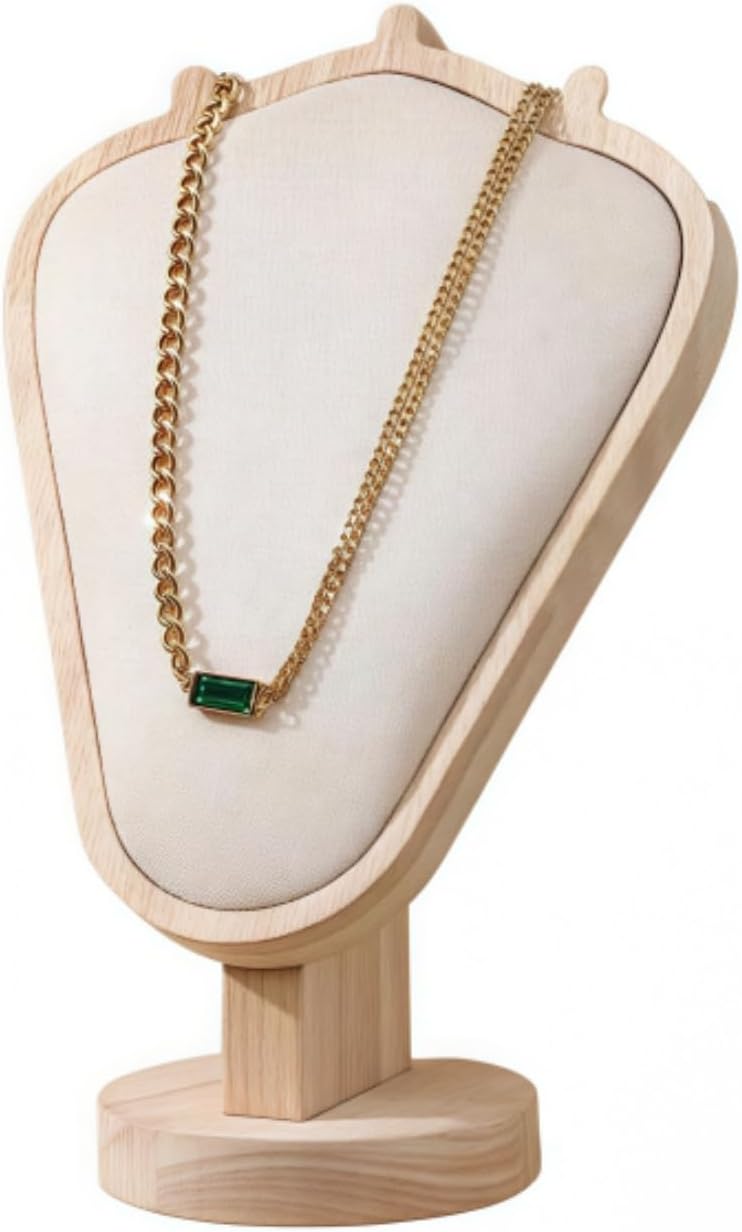 Natural Solid Wood Necklace Display Stand - Image 21