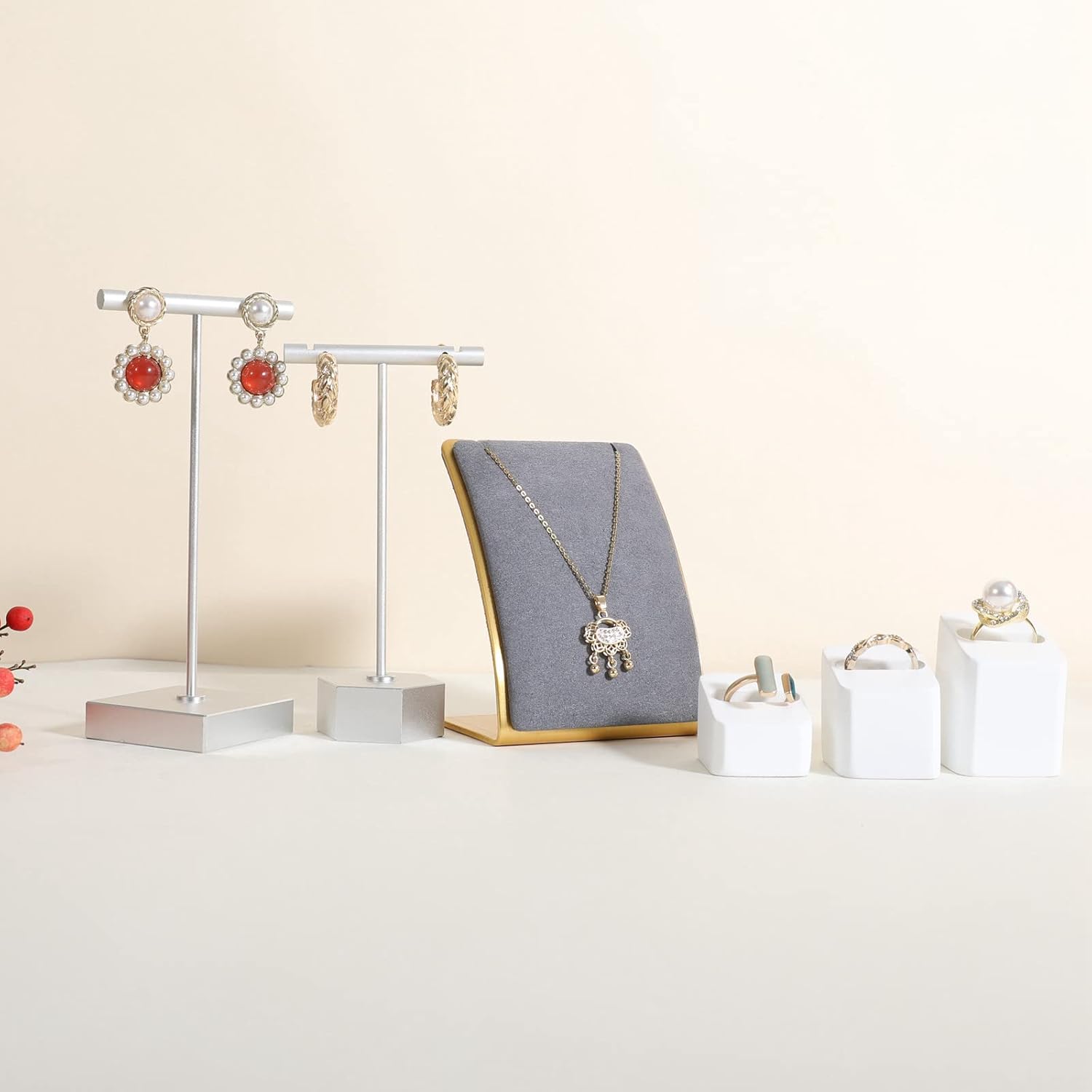 Velvet Jewelry Necklace Display Stand - Image 3
