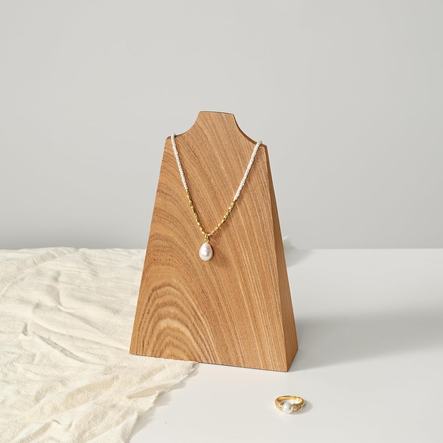 Solid Wood Jewelry Bust Display Stand - Image 3