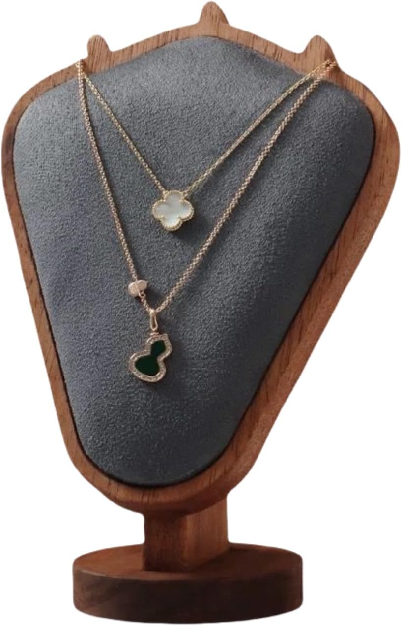 Natural Solid Wood Necklace Display Stand - Image 23