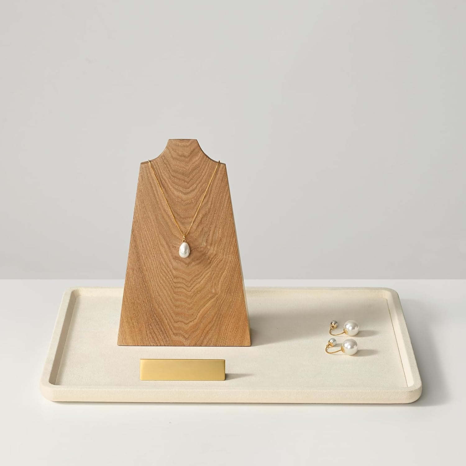 Solid Wood Jewelry Bust Display Stand - Image 4