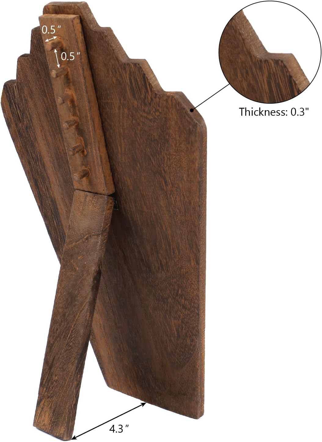 Lightweight Wooden Necklace Display Bust Stand - Image 5