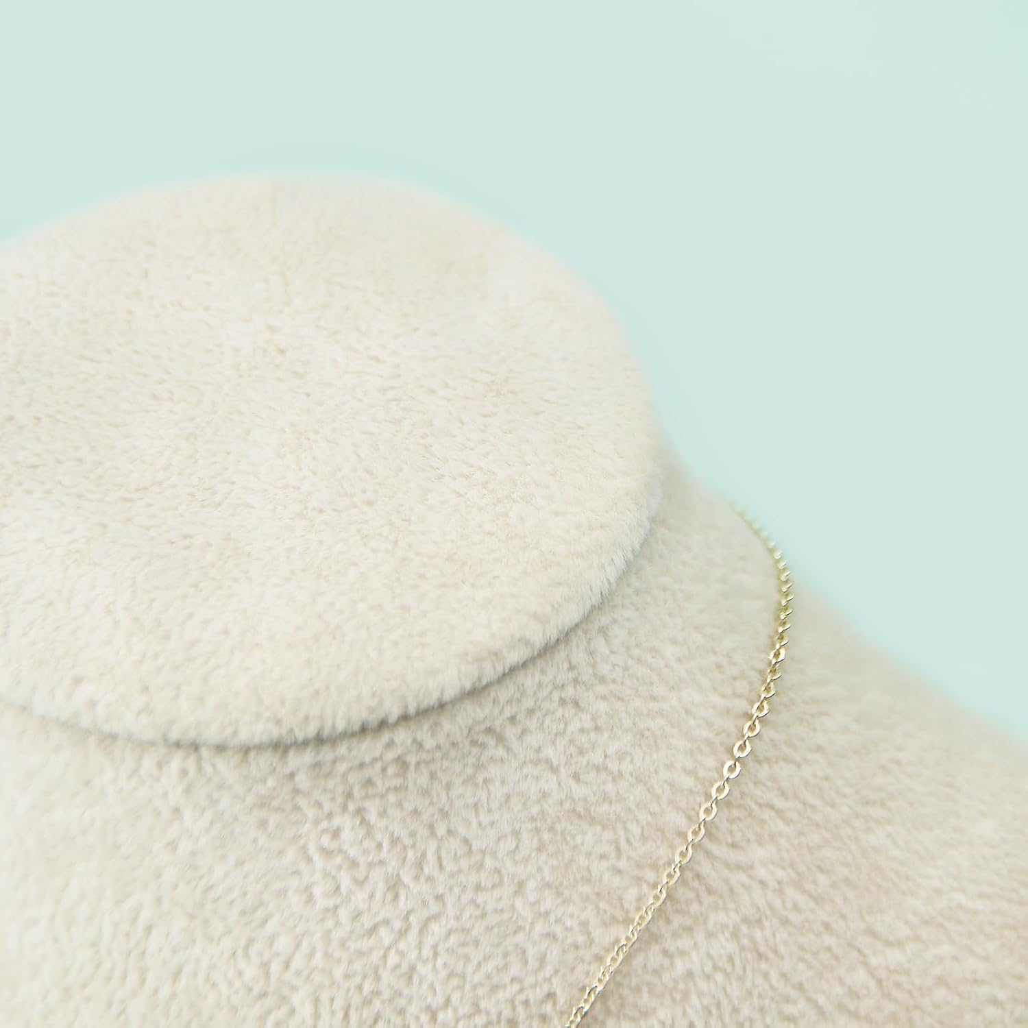 Beige Velvet Necklace & Jewelry Display Stand - Image 4