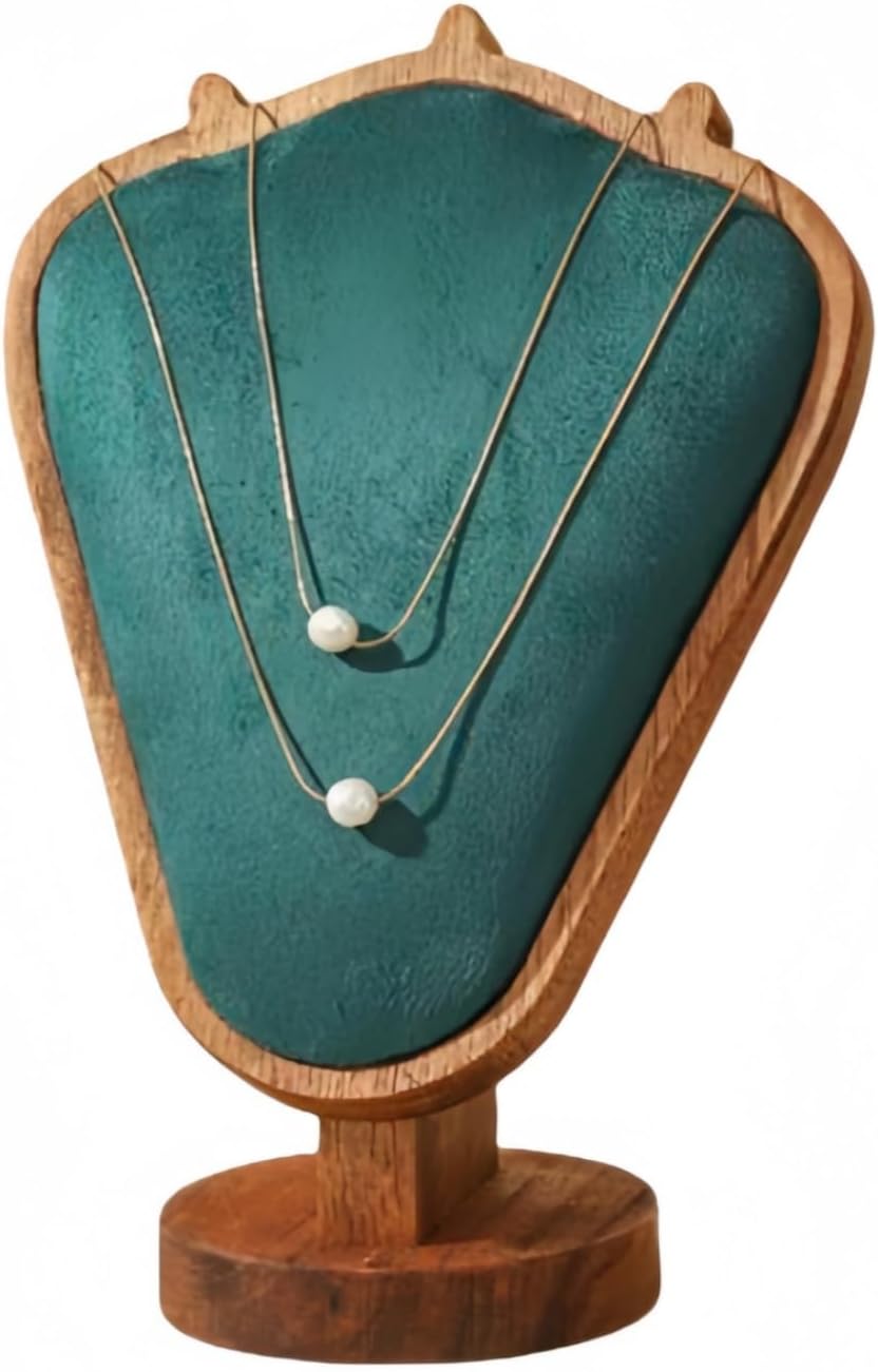 Natural Solid Wood Necklace Display Stand - Image 6