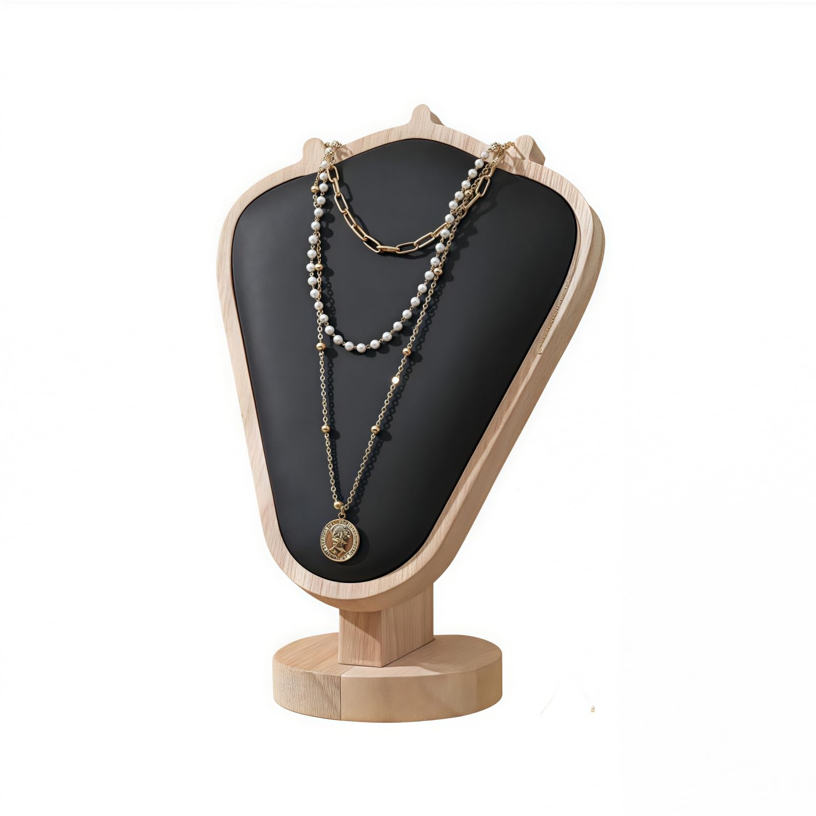 Natural Solid Wood Necklace Display Stand - Image 26