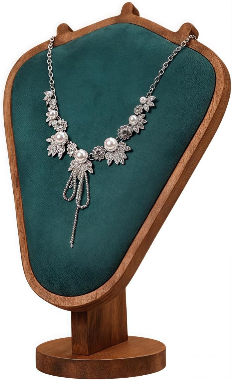 Natural Solid Wood Necklace Display Stand - Image 10