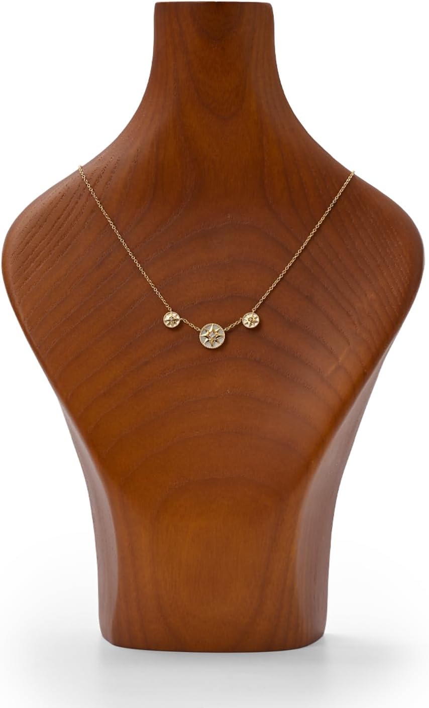 Solid Wood Jewelry Bust Necklace Display Stand - Image 11