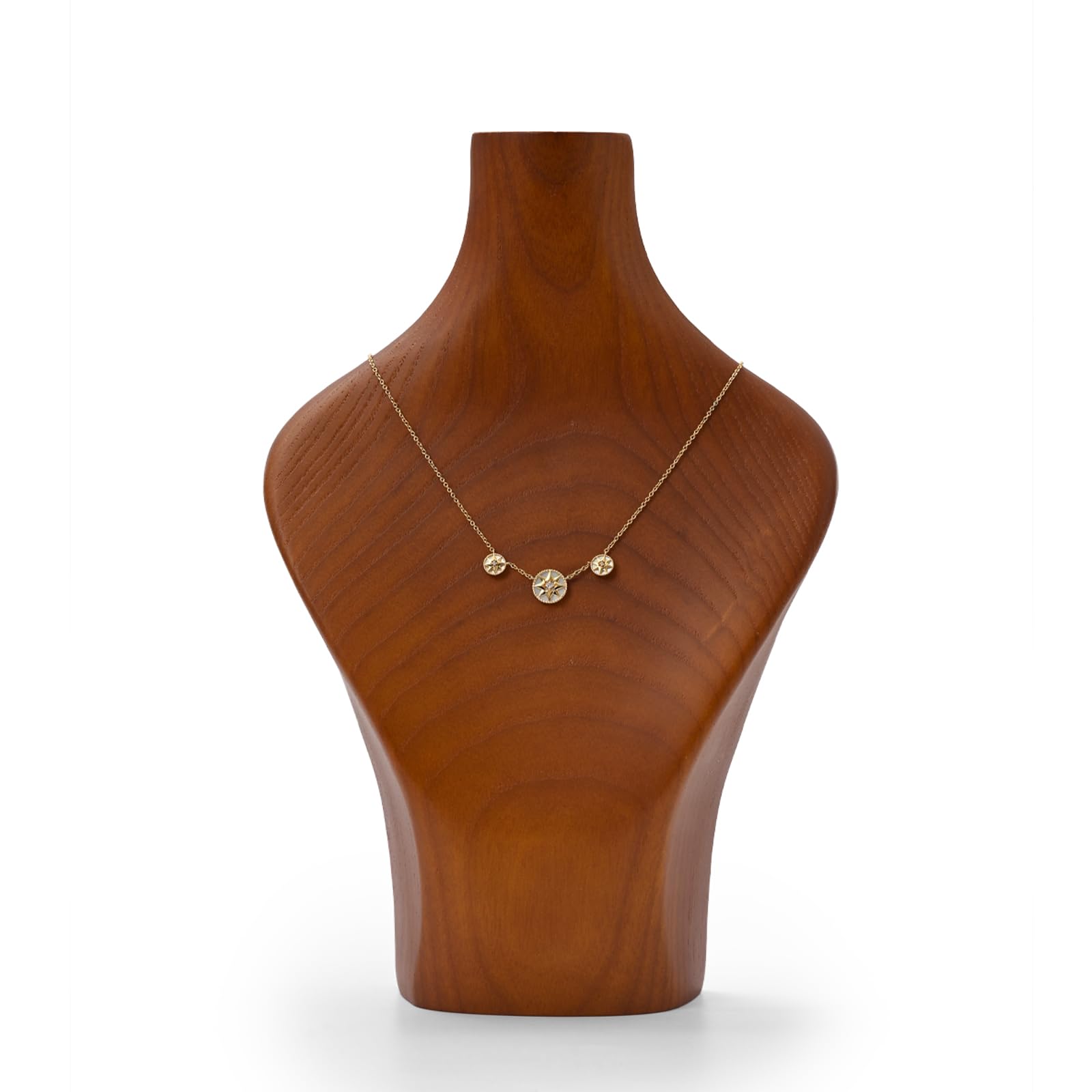 Solid Wood Jewelry Bust Necklace Display Stand - Image 14