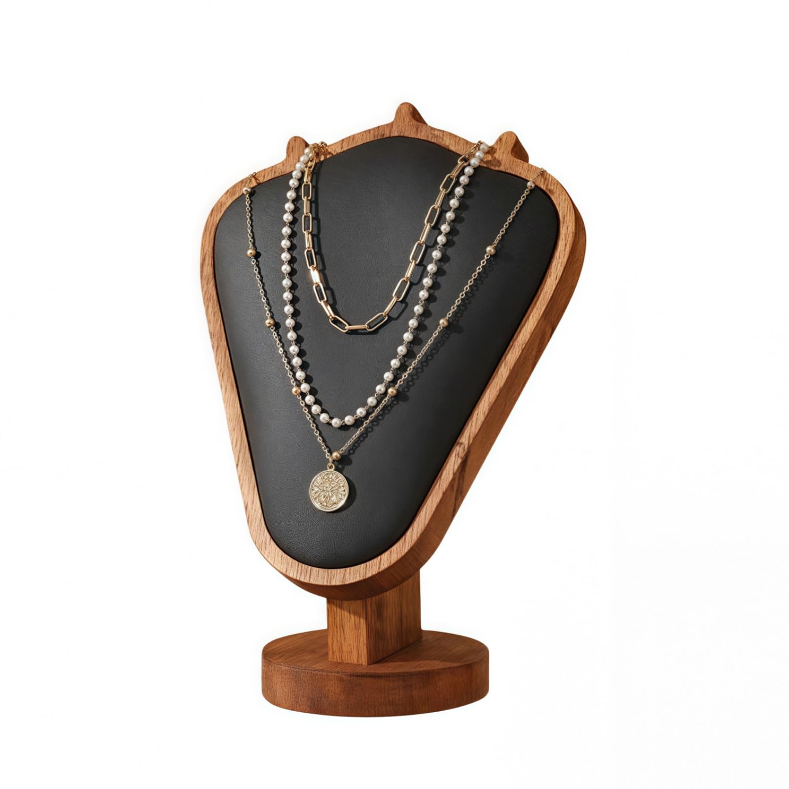 Natural Solid Wood Necklace Display Stand - Image 35