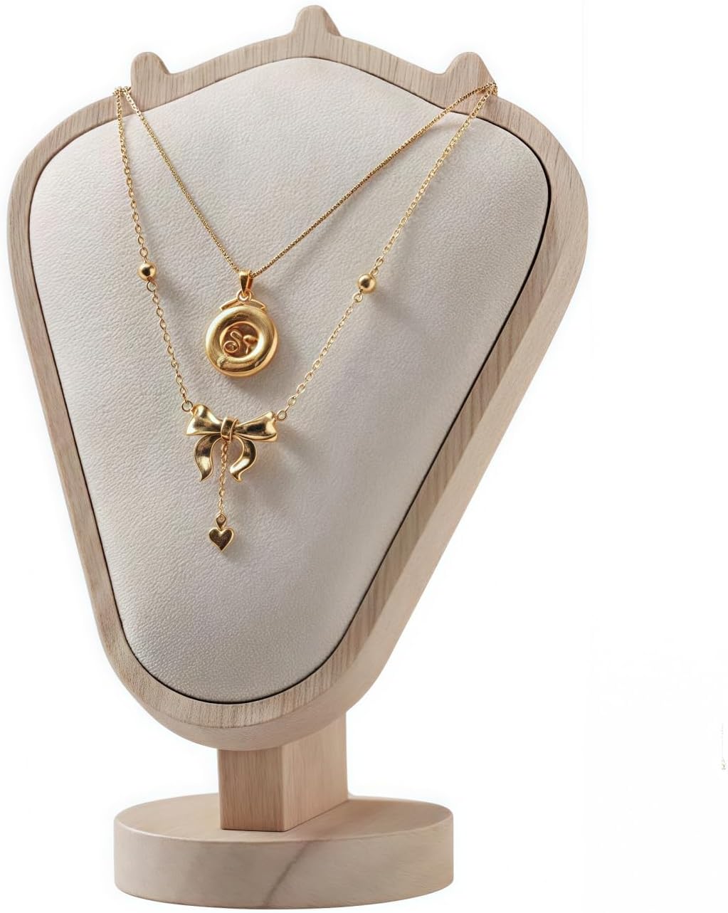 Natural Solid Wood Necklace Display Stand - Image 19
