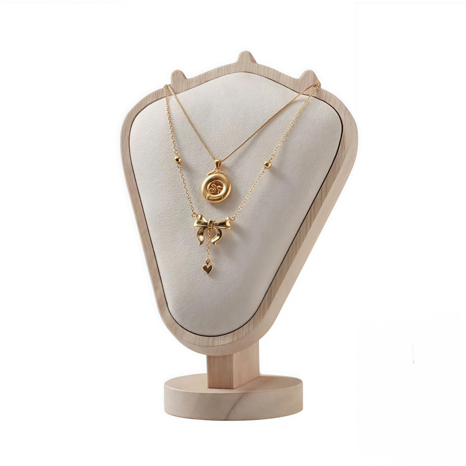 Natural Solid Wood Necklace Display Stand - Image 25