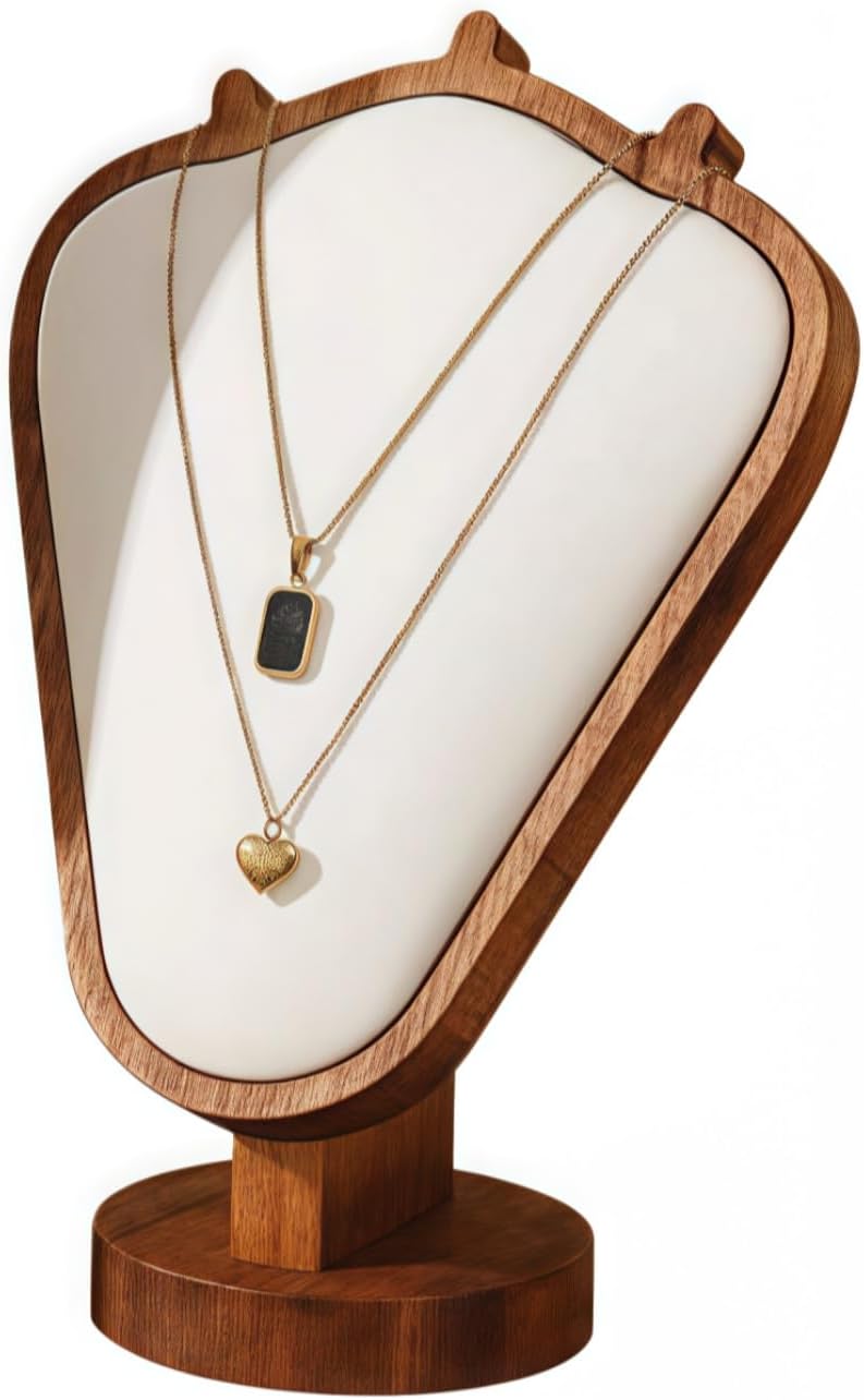 Natural Solid Wood Necklace Display Stand - Image 17