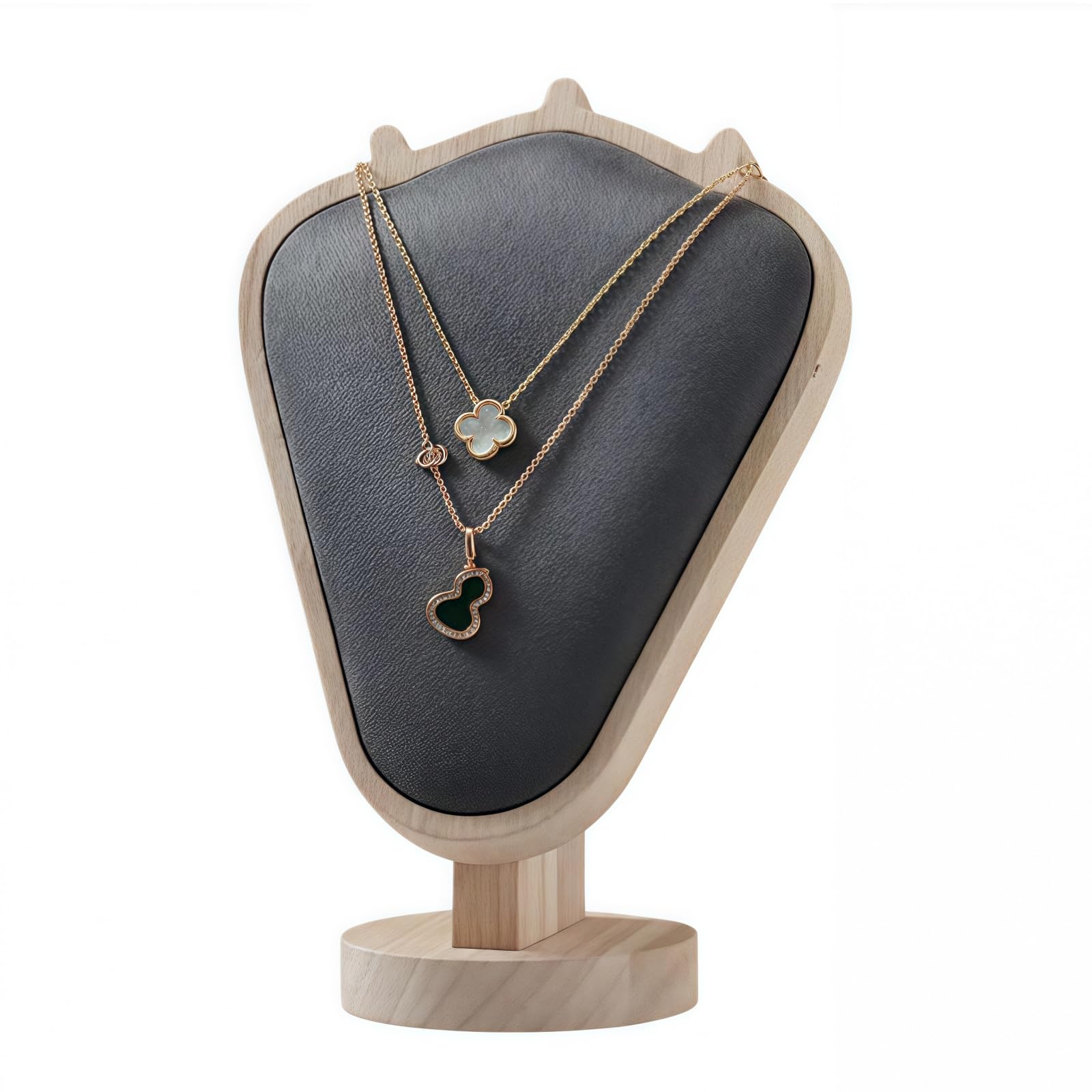 Natural Solid Wood Necklace Display Stand - Image 28
