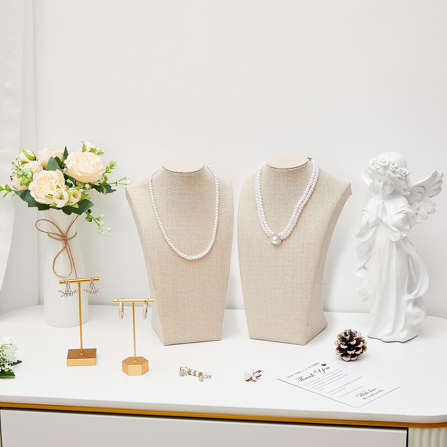 Linen Necklace Display Bust - Image 7
