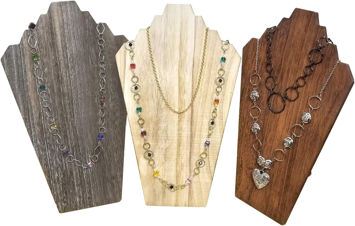 Lightweight Wooden Necklace Display Bust Stand - Image 8