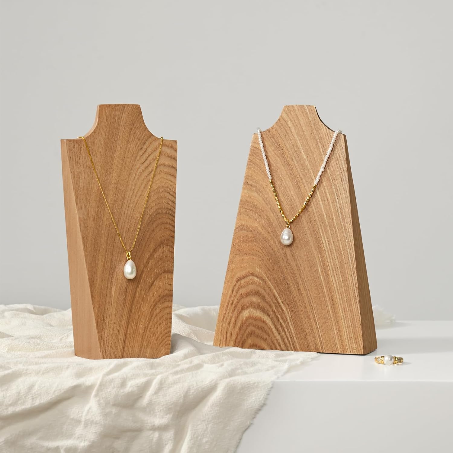 Solid Wood Jewelry Bust Display Stand - Image 2