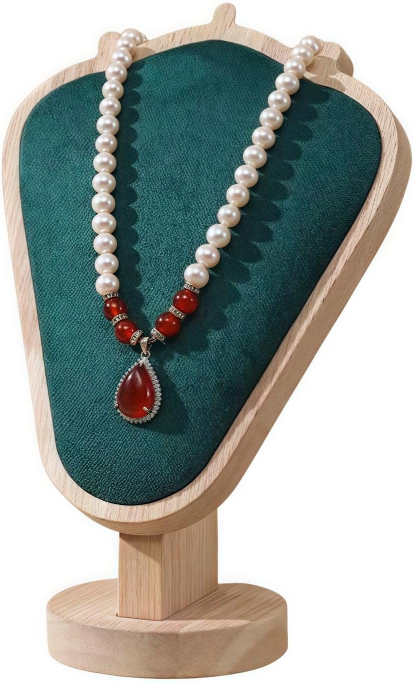 Natural Solid Wood Necklace Display Stand - Image 13