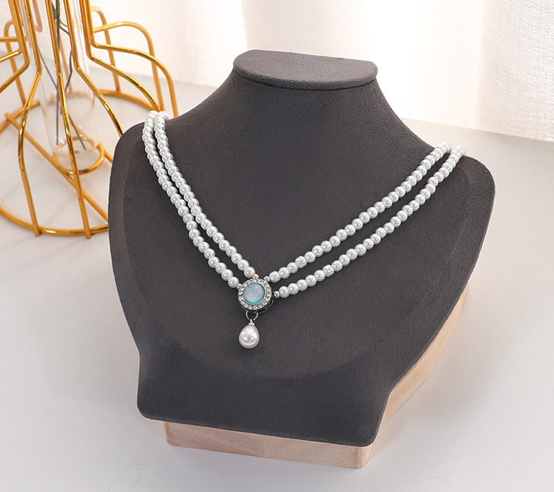 Velvet Necklace Display Stand with Solid Wood Base - Image 14