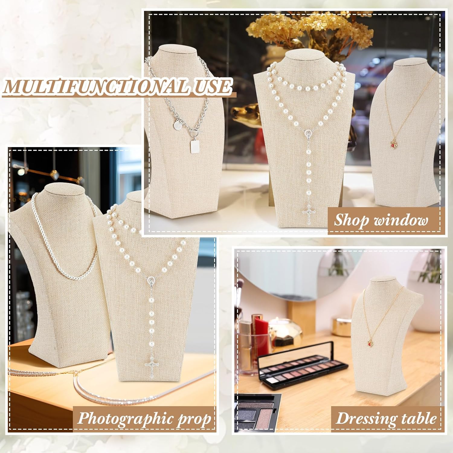 Linen Necklace Display Bust - Image 4