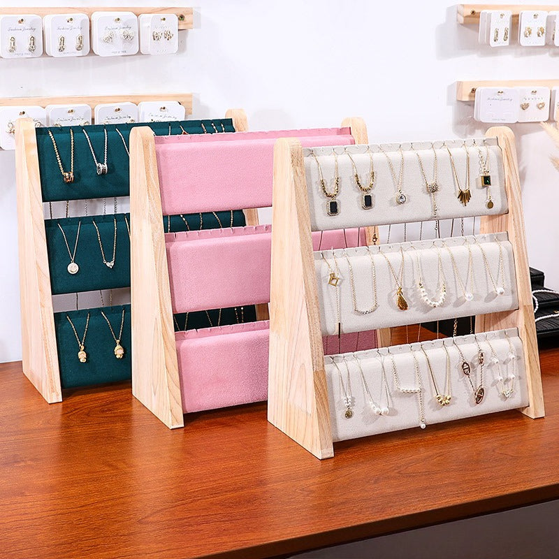 Solid Wood Display Stand / Necklace Display Rack - Image 2